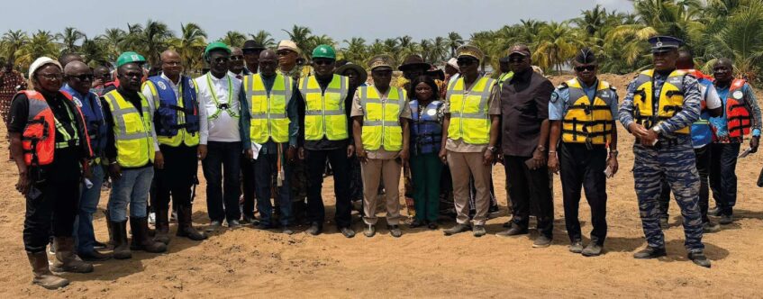 STABILISATION DU CORDON SABLEUX DE GRAND-LAHOU : LE MINISTRE ABOU BAMBA SATISFAIT DES TRAVAUX RÉALISÉS